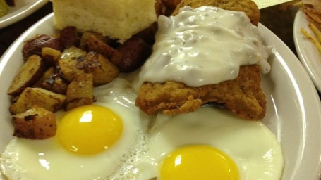 2 Eggs W/ Country Fried Steak Gravy