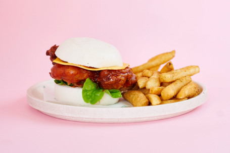 Spicy Fried Chicken Bao Ger