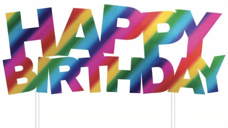 Happy Birthday Rainbow Topper