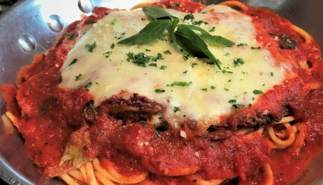 Eggplant Parmigiana With Linguine