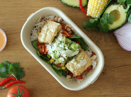 Tofu With Grilled Veggies Burrito Bowl