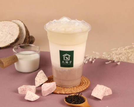 Xǔ Qìng Liáng Yù Tóu Xiān Nǎi Lǜ Zhōng Bēi Taro Chá Verde Latte Médio