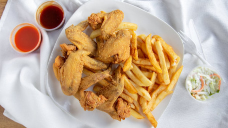 Chicken Wings (4) With Fries