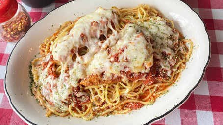 Chicken Parmesan Pasta With Side Salad