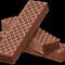 Biscoitos de wafer com chocolate